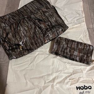 Shimmery copper Hobo bag with wallet!